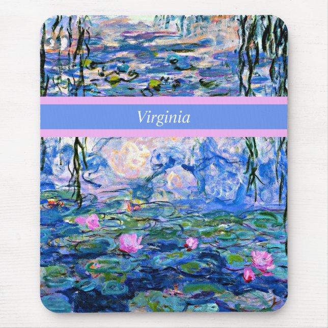 Monet - Water Lilies 1919 Vorlage Mousepad (Vorne)