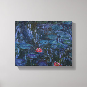 Monet Water Lilies and Reflections a Willow Leinwanddruck