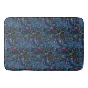 Monet Water Lilies and Reflections of a Willow Badematte