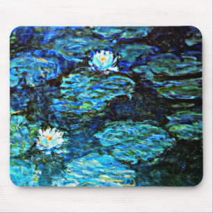 Monet - Water Lilies Blue Mousepad