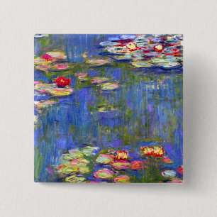 Monet Water Lilies Button