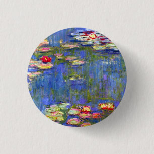 Monet Water Lilies Button