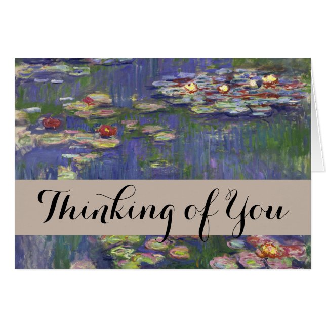 Monet Water Lilies Chef-d'oeuvre Peinture (Devant horizontal)
