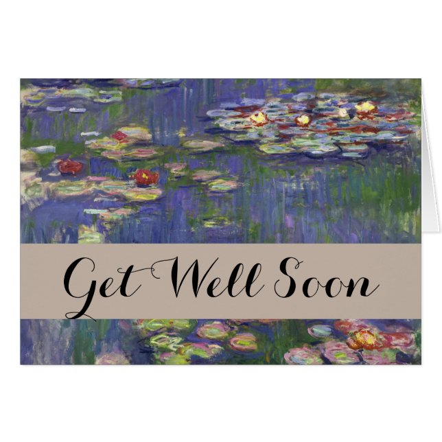 Monet Water Lilies Chef-d'oeuvre Peinture (Devant horizontal)