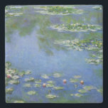 Monet Water Lilies Fine Art (1906) Steinuntersetzer<br><div class="desc">Water Lilies, Claude Monet, 1906. Öl auf Leinwand, 89, 9 x 94, 1 cm. Art Institute of Chicago. Water Lilies (oder Nymphéas) ist eine Reihe von ca. 250 Ölgemälden des französischen Impressionisten Claude Monet (1840-1926). Die Gemälde zeigen Monets Blumengarten in Giverny und standen im Mittelpunkt der künstlerischen Produktion Monets in...</div>