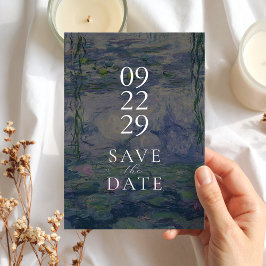 Monet Water Lilies Hochzeit retten das Datum Save The Date