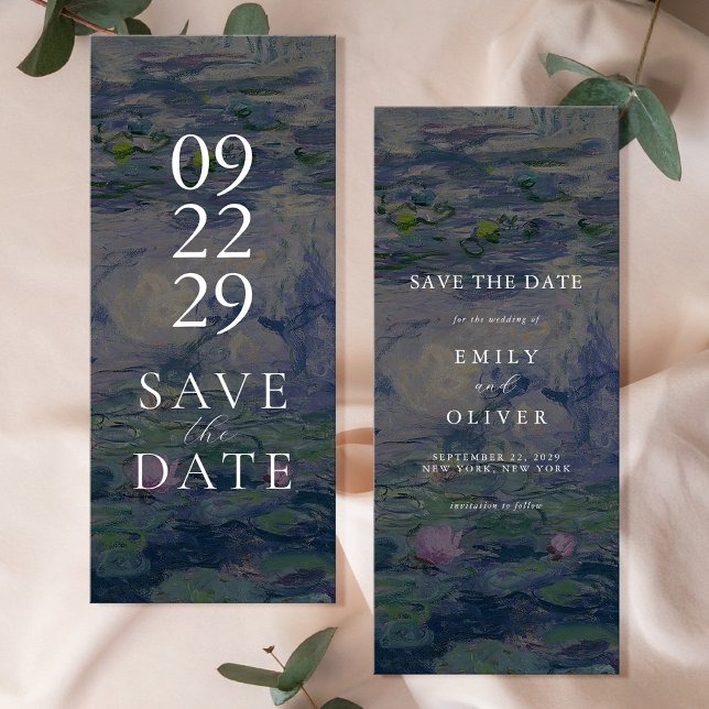 Monet Water Lilies Hochzeit retten das Datum Save The Date (Von Creator hochgeladen)