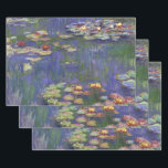 Monet Water Lilies Masterpiece Malerei Geschenkpapier Set<br><div class="desc">Monet Water Lilies - Dieses klassische Monet Gemälde wurde 1916 von Claude Monet gemalt. Es ist Teil seiner berühmten Wasserliliensammlung,  wo er in seinem Garten in Giverney,  Frankreich malt. Ein Meisterwerk.</div>