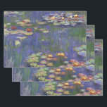 Monet Water Lilies Masterpiece Malerei Geschenkpapier Set<br><div class="desc">Monet Water Lilies - Dieses klassische Monet Gemälde wurde 1916 von Claude Monet gemalt. Es ist Teil seiner berühmten Wasserliliensammlung,  wo er in seinem Garten in Giverney,  Frankreich malt. Ein Meisterwerk.</div>
