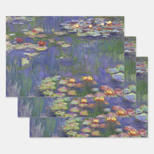 Monet Water Lilies Masterpiece Malerei Geschenkpapier Set
