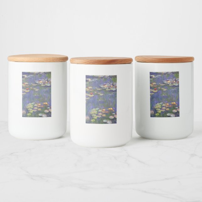 Monet Water Lilies Masterpiece Malerei Lebensmitteletikett (Flaschen)