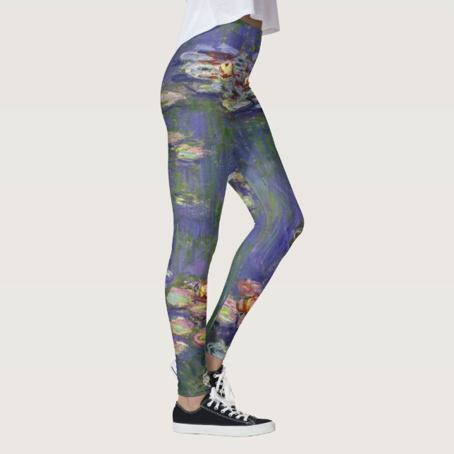 Monet Water Lilies Masterpiece Malerei Leggings (Rechts)