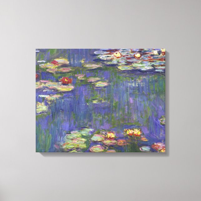Monet Water Lilies Masterpiece Malerei Leinwanddruck (Vorderseite)