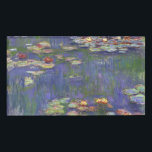 Monet Water Lilies Masterpiece Malerei Namenschild<br><div class="desc">Monet Water Lilies - Dieses klassische Monet Gemälde wurde 1916 von Claude Monet gemalt. Es ist Teil seiner berühmten Wasserliliensammlung,  wo er in seinem Garten in Giverney,  Frankreich malt. Ein Meisterwerk.</div>