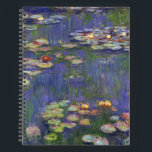 Monet Water Lilies Masterpiece Malerei Notizbuch<br><div class="desc">Monet Water Lilies - Dieses klassische Monet Gemälde wurde 1916 von Claude Monet gemalt. Es ist Teil seiner berühmten Wasserliliensammlung,  wo er in seinem Garten in Giverney,  Frankreich malt. Ein Meisterwerk.</div>