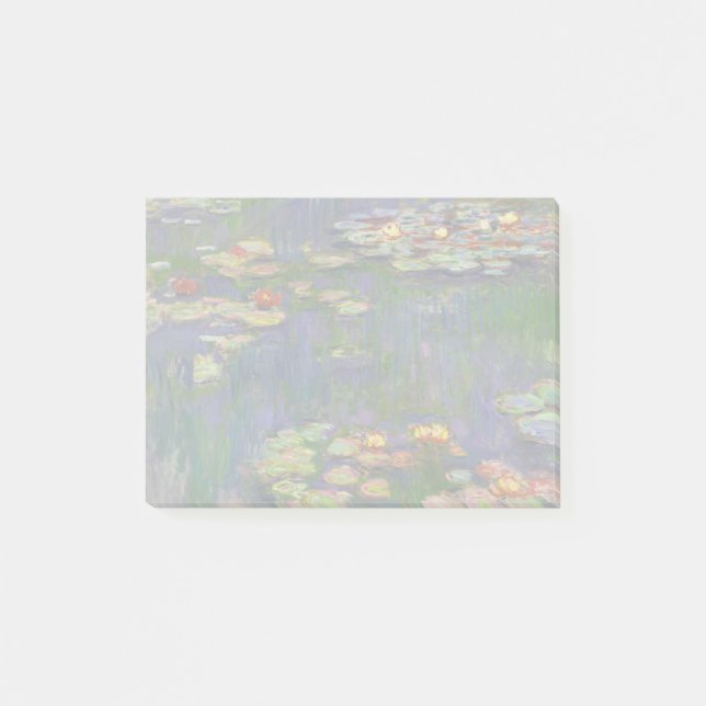 Monet Water Lilies Masterpiece Malerei Post-it Klebezettel (Vorderseite)