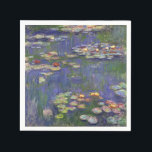 Monet Water Lilies Masterpiece Malerei Serviette<br><div class="desc">Monet Water Lilies - Dieses klassische Monet Gemälde wurde 1916 von Claude Monet gemalt. Es ist Teil seiner berühmten Wasserliliensammlung,  wo er in seinem Garten in Giverney,  Frankreich malt. Ein Meisterwerk.</div>