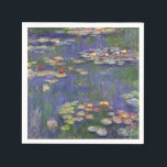 Monet Water Lilies Masterpiece Malerei Serviette<br><div class="desc">Monet Water Lilies - Dieses klassische Monet Gemälde wurde 1916 von Claude Monet gemalt. Es ist Teil seiner berühmten Wasserliliensammlung,  wo er in seinem Garten in Giverney,  Frankreich malt. Ein Meisterwerk.</div>