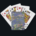 Monet Water Lilies Masterpiece Malerei Spielkarten<br><div class="desc">Monet Water Lilies - Dieses klassische Monet Gemälde wurde 1916 von Claude Monet gemalt. Es ist Teil seiner berühmten Wasserliliensammlung,  wo er in seinem Garten in Giverney,  Frankreich malt. Ein Meisterwerk.</div>
