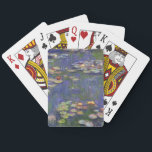 Monet Water Lilies Masterpiece Malerei Spielkarten<br><div class="desc">Monet Water Lilies - Dieses klassische Monet Gemälde wurde 1916 von Claude Monet gemalt. Es ist Teil seiner berühmten Wasserliliensammlung, wo er in seinem Garten in Giverney, Frankreich malt. Ein Meisterwerk.</div>