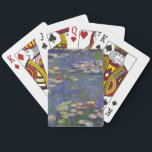 Monet Water Lilies Masterpiece Malerei Spielkarten<br><div class="desc">Monet Water Lilies - Dieses klassische Monet Gemälde wurde 1916 von Claude Monet gemalt. Es ist Teil seiner berühmten Wasserliliensammlung, wo er in seinem Garten in Giverney, Frankreich malt. Ein Meisterwerk.</div>