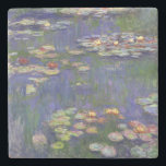 Monet Water Lilies Masterpiece Malerei Steinuntersetzer<br><div class="desc">Monet Water Lilies - Dieses klassische Monet Gemälde wurde 1916 von Claude Monet gemalt. Es ist Teil seiner berühmten Wasserliliensammlung,  wo er in seinem Garten in Giverney,  Frankreich malt. Ein Meisterwerk.</div>