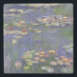 Monet Water Lilies Masterpiece Malerei Steinuntersetzer<br><div class="desc">Monet Water Lilies - Dieses klassische Monet Gemälde wurde 1916 von Claude Monet gemalt. Es ist Teil seiner berühmten Wasserliliensammlung,  wo er in seinem Garten in Giverney,  Frankreich malt. Ein Meisterwerk.</div>