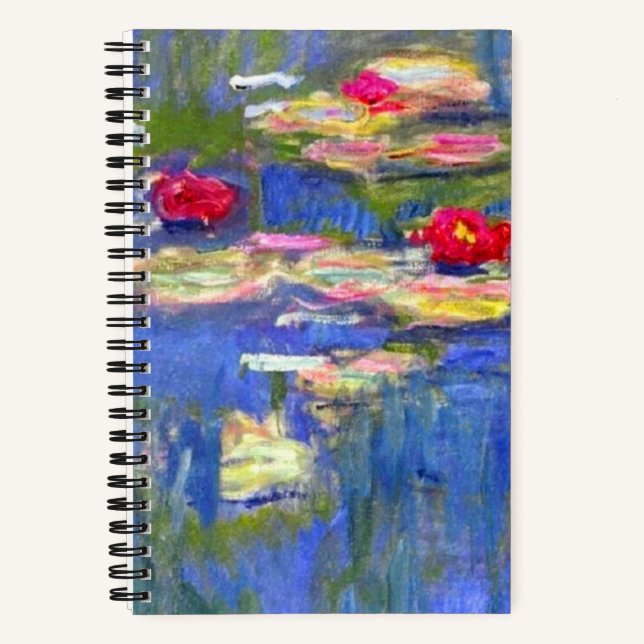 Monet Water Lilies Notizbuch (Vorderseite)