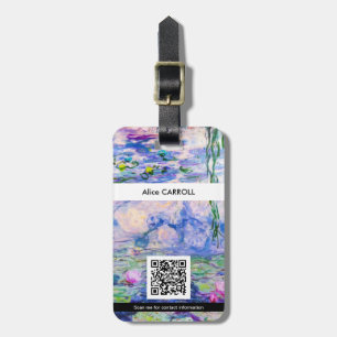 Monet - Water Lilies / Nympheas 1919 - QR-Code Gepäckanhänger