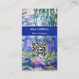 Monet - Water Lilies / Nympheas 1919 - QR-Code Visitenkarte