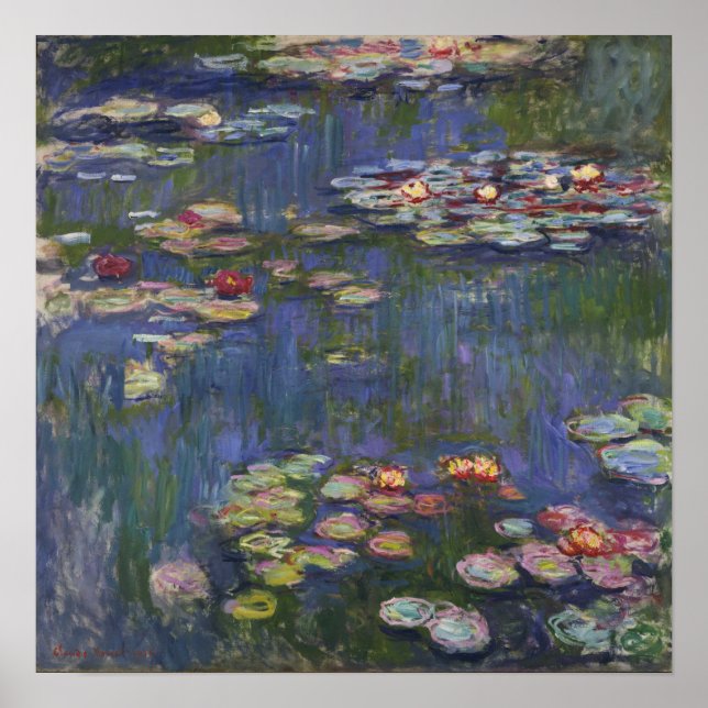 Monet - Water Lilies Poster (Vorne)