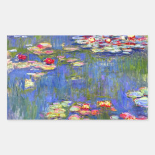Monet Water Lilies Rechteckiger Aufkleber
