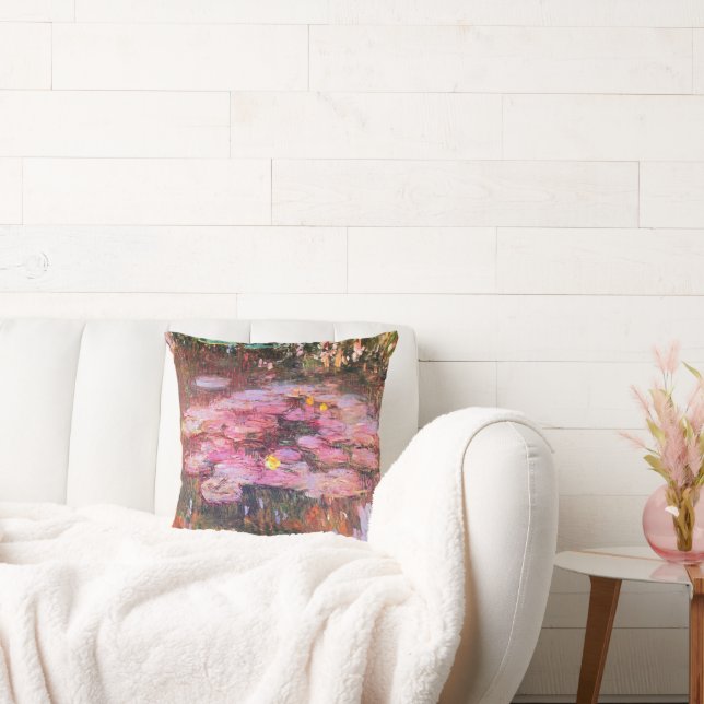 Monet - Water Lilies, Rosa, Kissen (Liege)