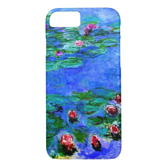 Monet - Water Lilies (rot) Case-Mate iPhone Hülle (Rückseite)