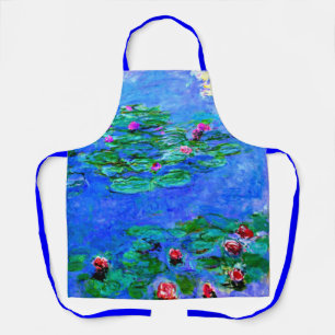 Monet - Water Lilies, rot, Schürze