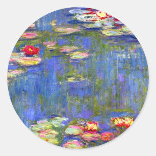 Monet Water Lilies  Runder Aufkleber