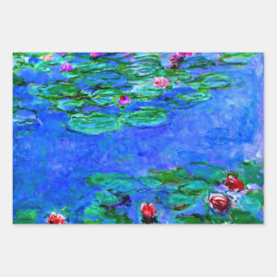 Monet - Water Lilies Serie, beliebte Kunstwerke Geschenkpapier Set