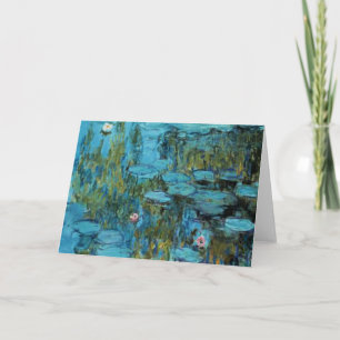 Monet - Water Lilies, Türkis, Karte