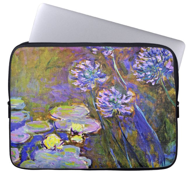Monet - Water Lilies und Agapanthus Laptopschutzhülle (Vorderseite)
