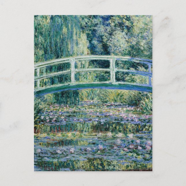 Monet - Water Lilies und japanische Brücke Postkarte (Vorderseite)