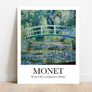 Monet Water Lilies und japanisches Bridge Poster