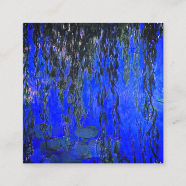 Monet Water Lilies und Weeping Willow Branches Begleitkarte (Vorderseite)