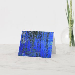 Monet Water Lilies und Weeping Willow Branches Einladung
