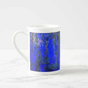Monet Water Lilies und Weeping Willow Branches Prozellantasse