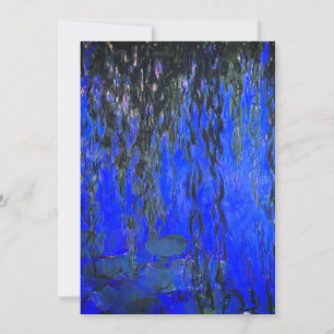 Monet Water Lilies und Weeping Willow Branches Save The Date