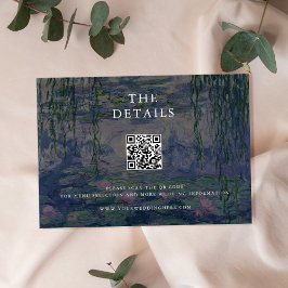 Monet Water Lilies Wedding Begleitkarte
