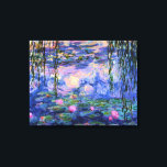 Monet Water Lilis mit Pond Reflections Leinwanddruck<br><div class="desc">Claude Monet war einer der Gründer des französischen Impressionismus in der Außenlandschaft. Dies ist eines seiner vielen Gemälde aus dem Seerosenteich, die die Spiegelung vom Himmel über zeigen, mit weinenden Weidenzweigen, die über dem Teich hängen, und den im Wasser schwimmenden Lilien-Blume.</div>
