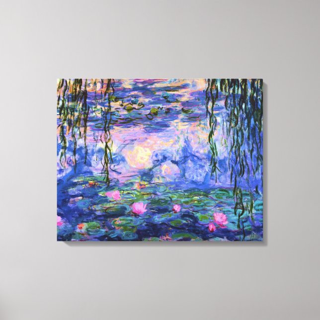 Monet Water Lilis mit Pond Reflections Leinwanddruck (Vorderseite)