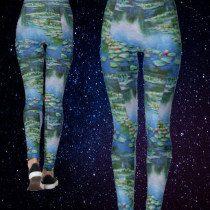 Monet Water Lillies Belle aquarelle Leggings