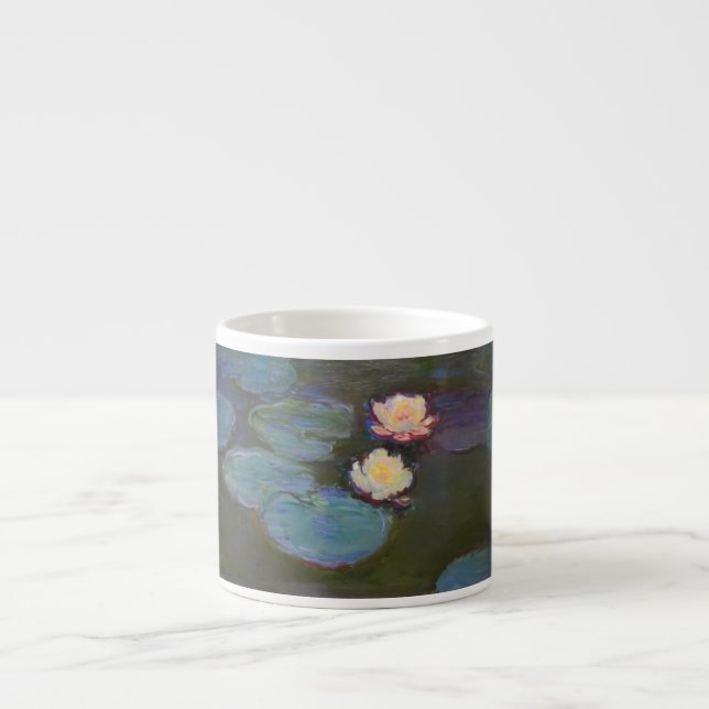 Monet Water Lily Lilies Pond Wasserlilien Malerei Espressotasse (Vorderseite)